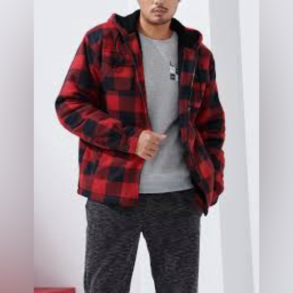 Levi’s large Men's Red and Black Plaid Jacket